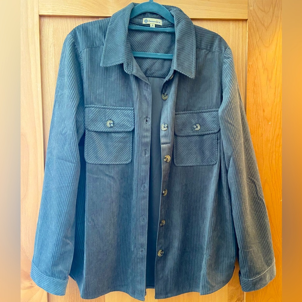 Democracy Oversized Button Up - image 1